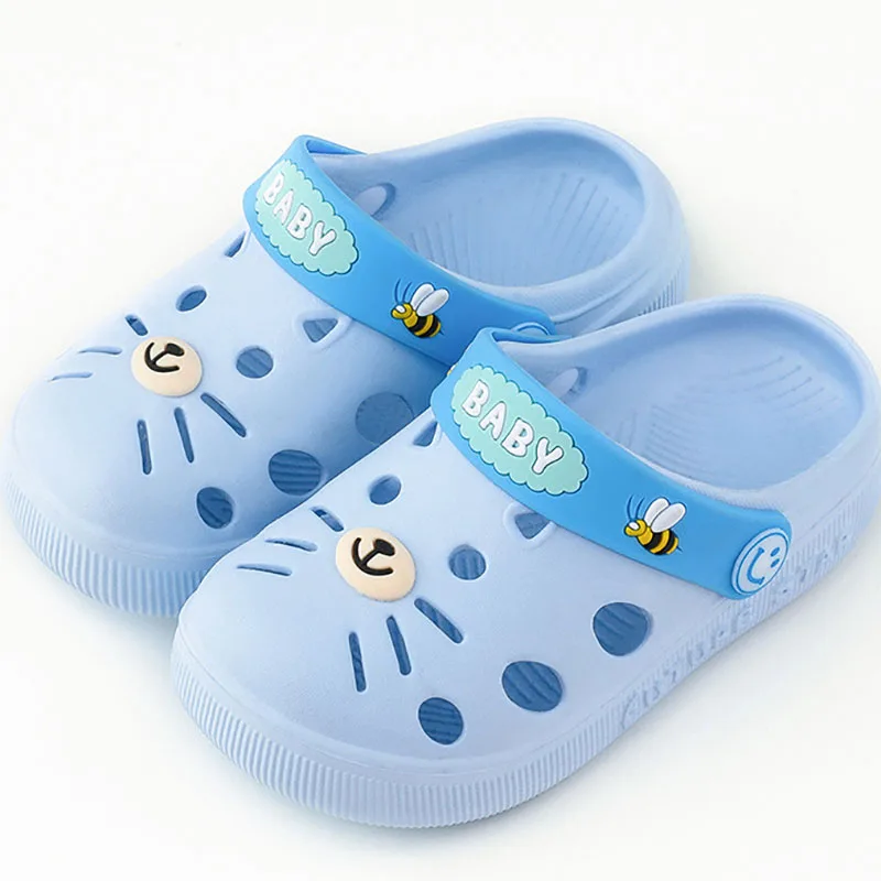 

Kids Shoes Children's Slippers Indoor Anti-Slip Hole Shoes Female Baby Beach Cute Slippers Boys Girls Slippers Home Shoes