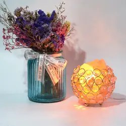 Прикроватные декоративные стразы абажур соляная лампа креативный Железный Настольный светильник соляной камень теплые настольные лампы