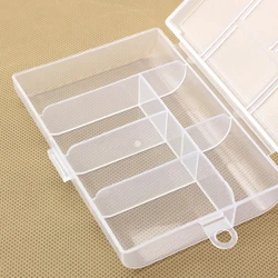 Boîte à bijoux en plastique à 6 grilles, boîte à outils en plastique, organisateur d'artisanat réglable, rangement de perles, bracelets, boîtes à outils 