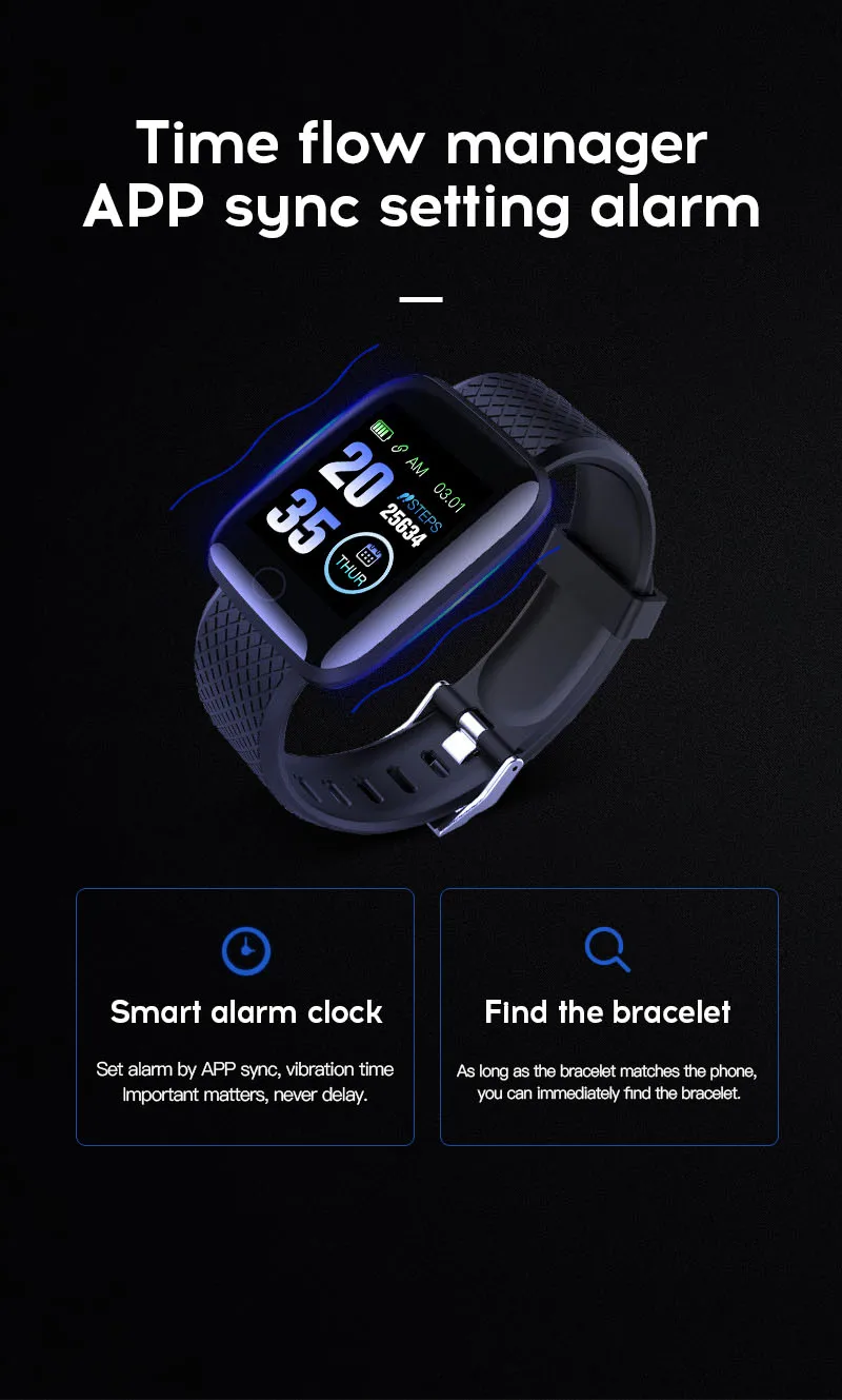 Z4 Digital Smart Sport Watch 116 Plus Color Screen Exercise Heart Rate Blood Pressure Bluetooth Monitoring In stock dropshipping
