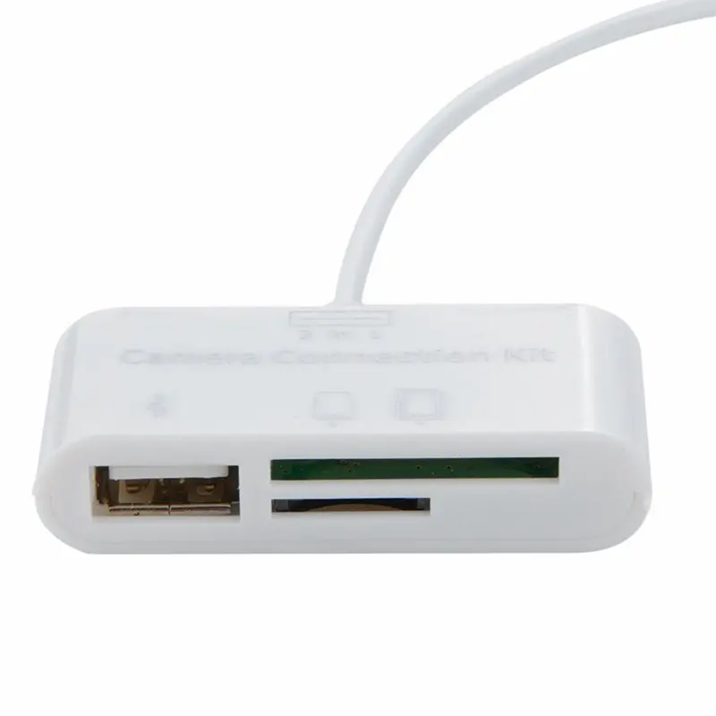 Горячая-3 в 1 кард-ридер для планшета iPad 4 мини IOS 11 Micro-SD MMC TF кард-ридер USB OTG кабель адаптер Подключение камеры Ki