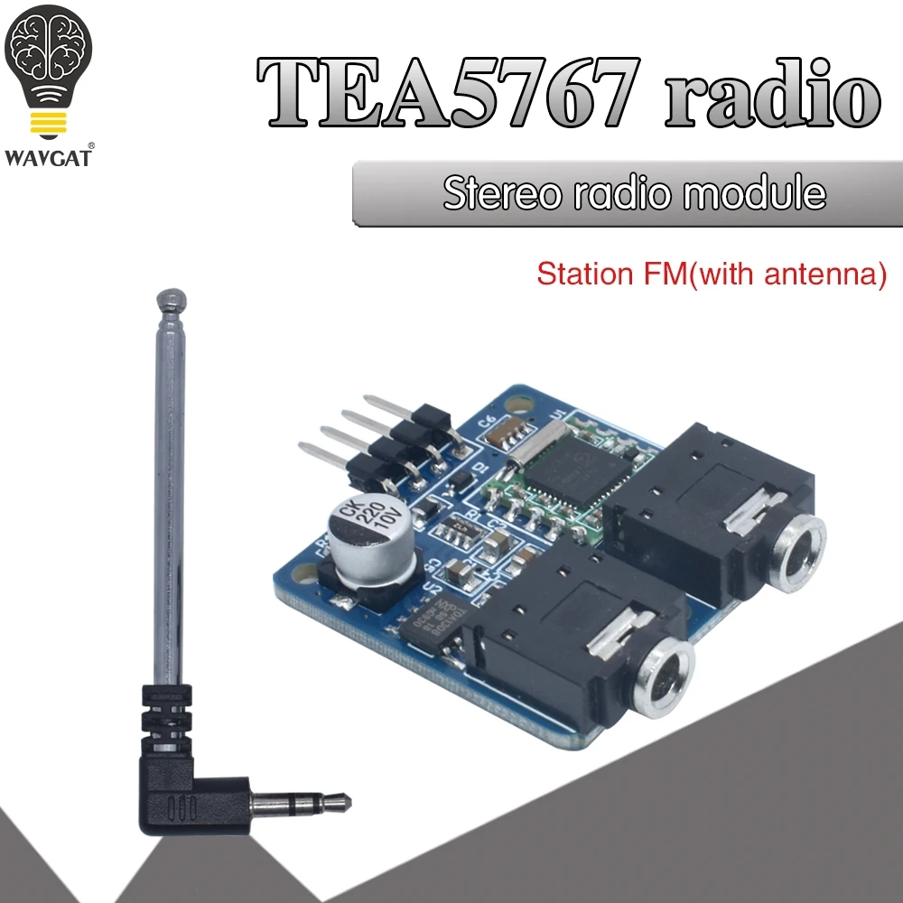 Официальный стерео радиомодуль TEA5767 FM для 76 108 МГц с бесплатной кабельной