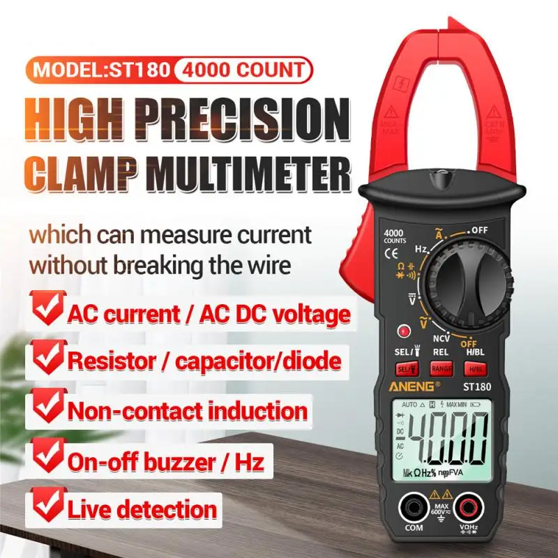 digital ph tester ANENG ST180 Digital Multimeter мультиметр AC/DC Clamp Multimeter Volt Tester Multimetro High Precision Voltage Meter electronic ph meter