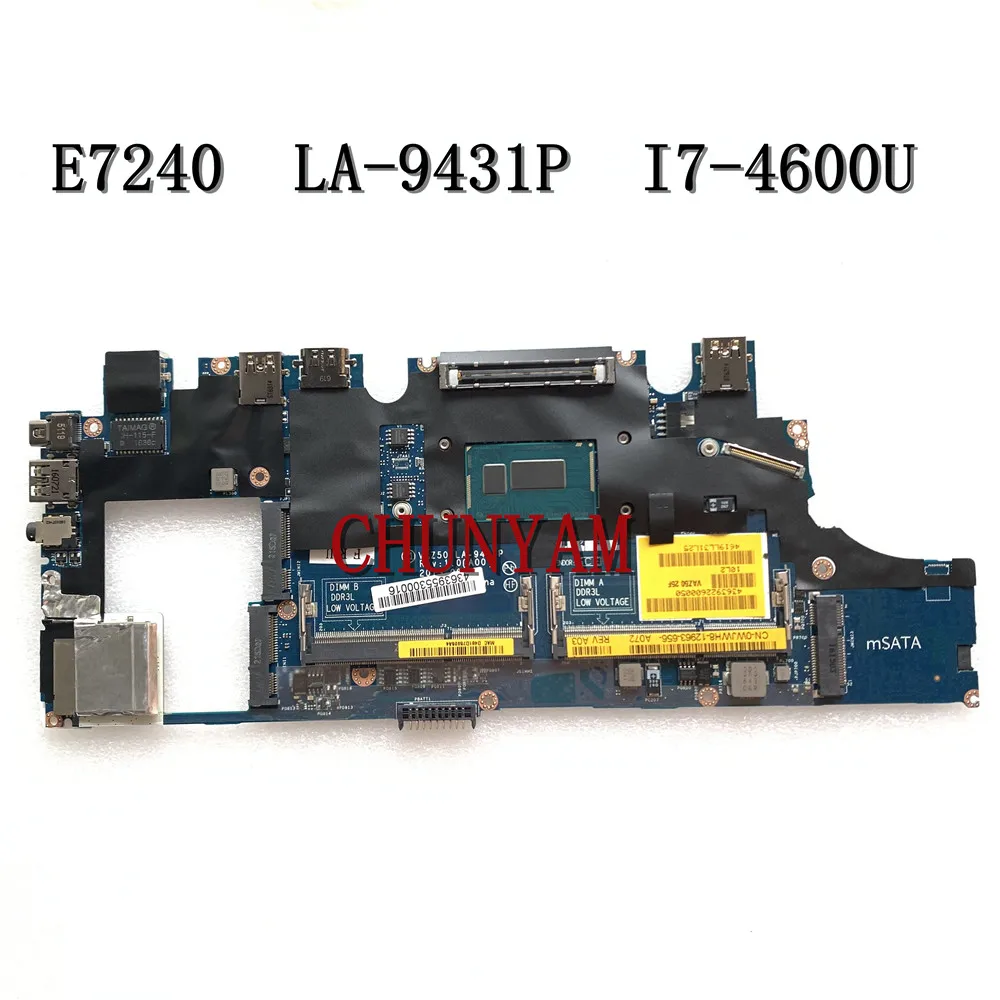 Совершенно новая материнская плата VAZ50 для ноутбука DELL latitude E7240 LA-9431P WJWH8 DDR3L 100%