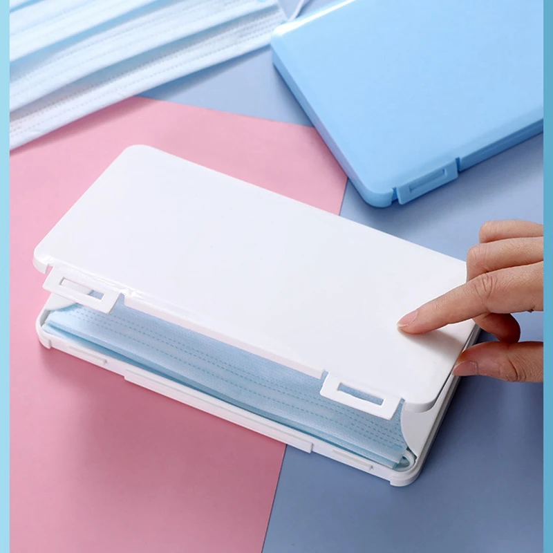 Portable Disposable Face Masks Storage Box Moisture-proof Cover Holder Mask Storage Seal Box Dustproof Card Bill Storage Case afbeelding