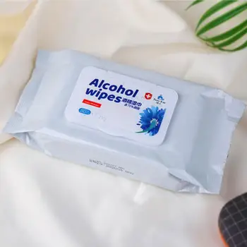

50pcs 75% Portable Alcohol Wipes Disposable Household Hand Wipes Skin Toys Cleaning Wipes Alcohol Cotton Pieces High Quality