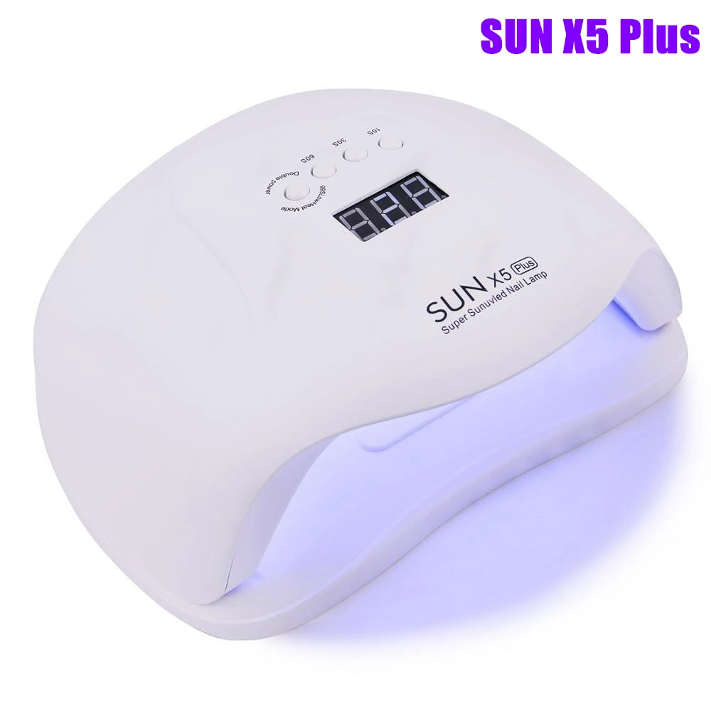 Лампа SUN X5 Plus УФ/LED для сушки ногтей сушилка гель лака с нижним таймером и ЖК