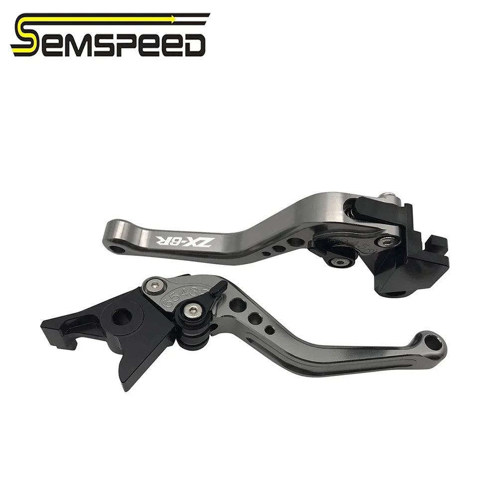 

SEMSPEED ZX-6R с логотипом CNC регулируемые рычаги сцепления для мотоциклов для Kawasaki ZX6R ZX6R/636 2007 2008 2014-2017 2018 2009 2010