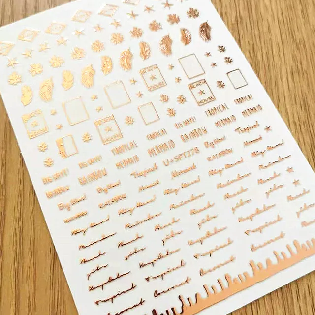 Newest MG505-02 lable design nail stickers 3d Japan Korea style nail decals self-adhesive DIY nail decoration tools U 278