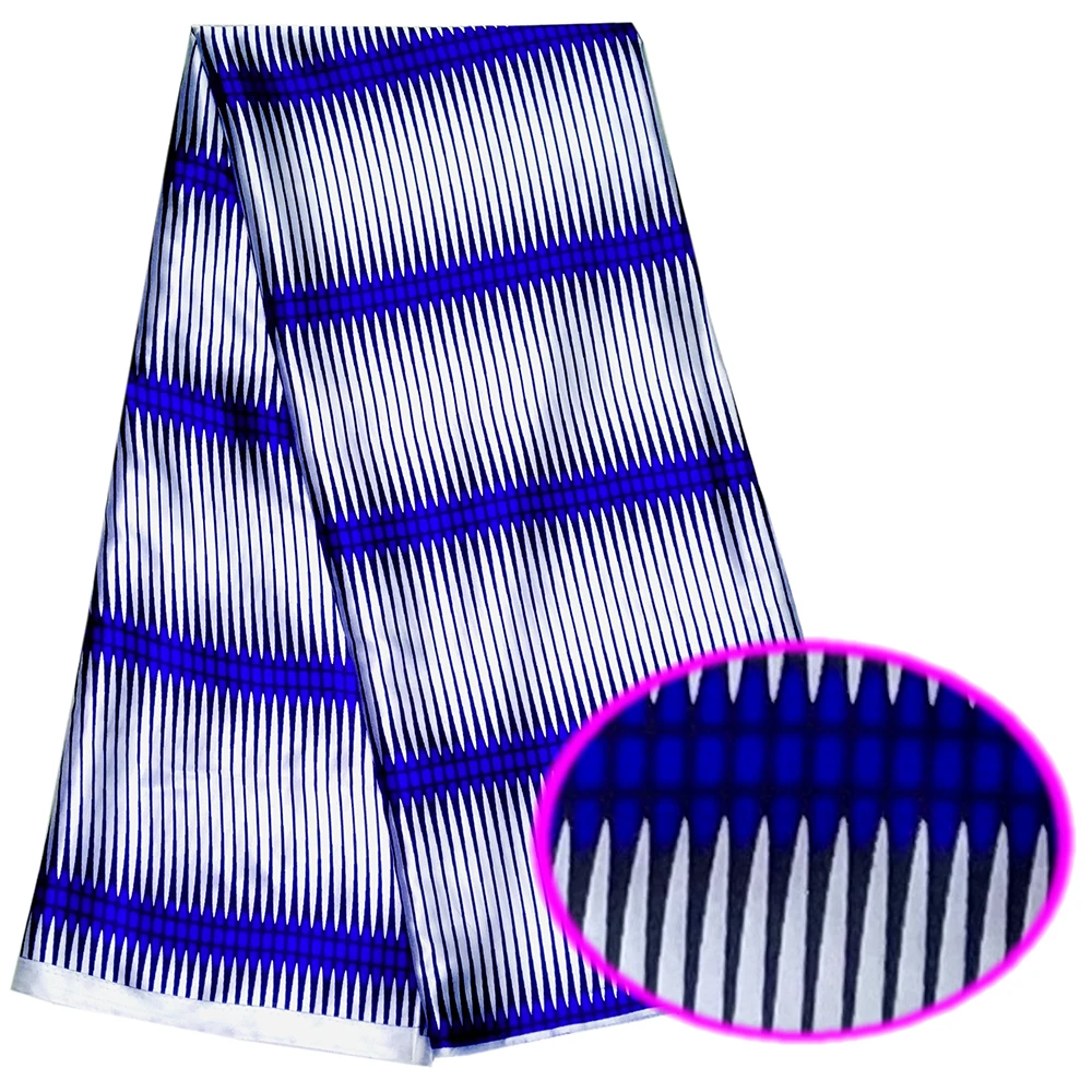 Африканская Анкара ткань высокого качества в полоску 5 ярдов ткань для вечерние платья