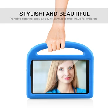 

Case for Samsung Galaxy Tab A 8.0 2019 SM-P200 SM-P205 P200 P205 EVA Portable Stand Kids Safe Foam Shockproof Tablet Cover