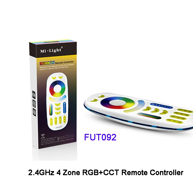 Miboxer YL1 2.4G dimmer RGB WiFi Touch Alexa Voice App circular voice lamp belt LED controller,FUT092/FUT089 2.4G remote