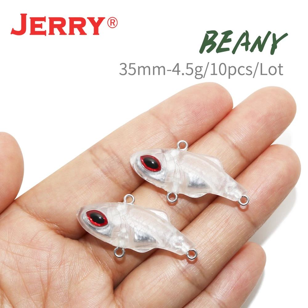 Jerry Beany Unpainted Lure Blanks 35mm 4.5g Ultralight Sinking Hard Bait  Pike Trout Lures Free Eye