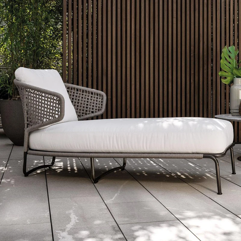 Northern European Minimalist Sofa Relax Long Waiting Chair For Leisure Garden Dining Set Furniture For Home Outdoor Lounger