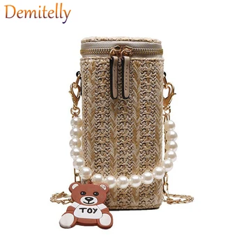 

2020 New Straw Bags Women Beach Handbags Summer Vintage Rattan Bag Handmade Kintted Crossbody Bag Ladies Fashion Bag