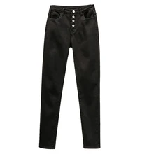 Джинсы для женщин размера плюс с высокой талией, Стрейчевые джинсы, черные обтягивающие джинсы, модные эстетические уличные джинсовые штаны