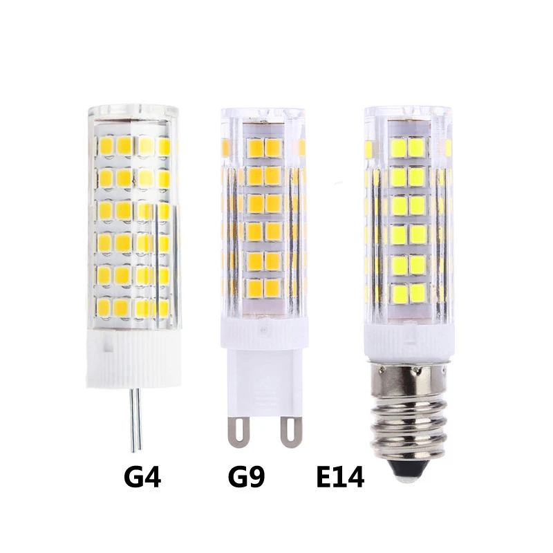 

5W 7W 9W LED Lamp G9 220V 33leds 51leds 75LEDS Mini LED G4 E14 Bulb Lamp Ceramic Crystal High Power Transmittance LED Spot Light
