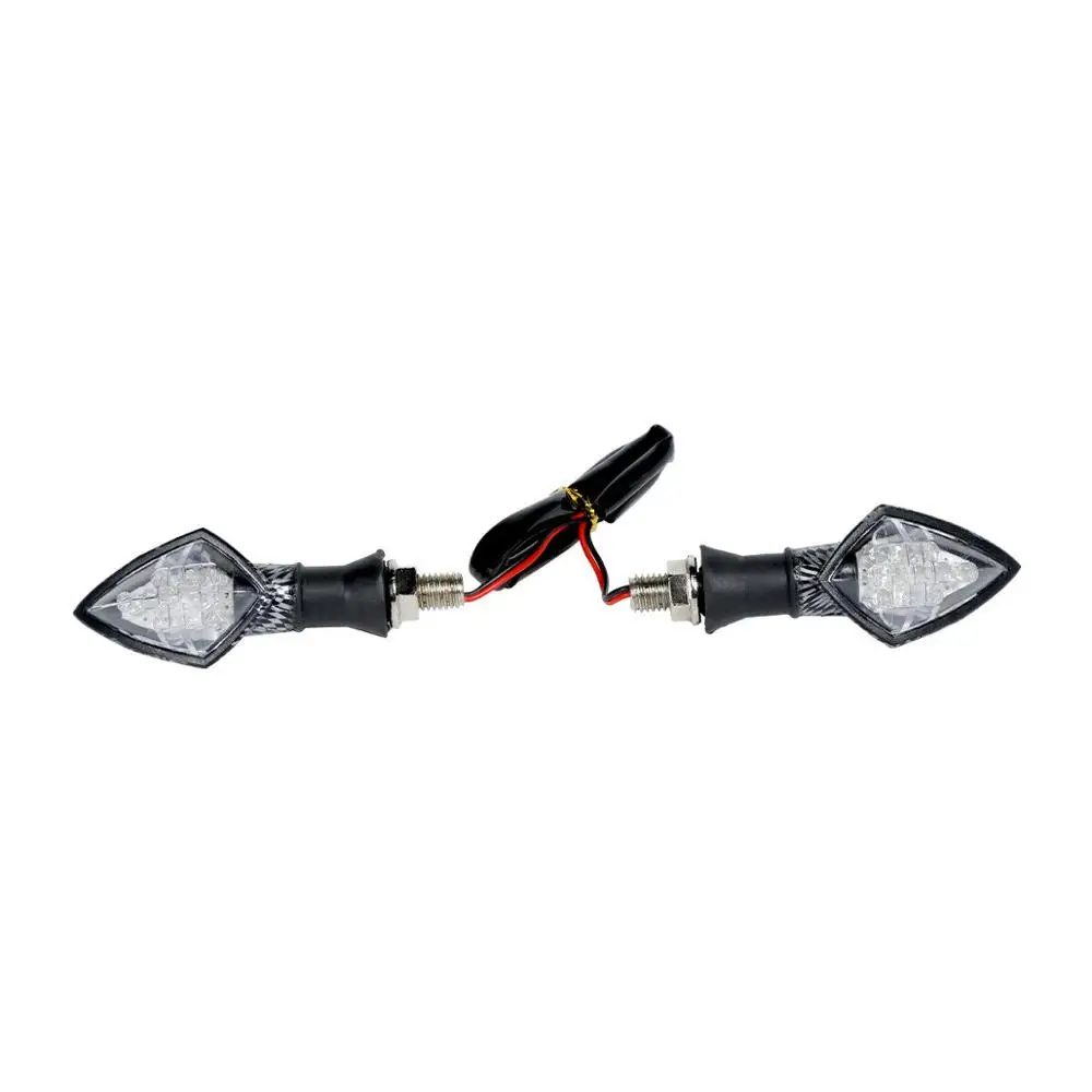 12V карбоновые поворотные сигналы янтарные Световые индикаторы лампы для универсального мотоцикла