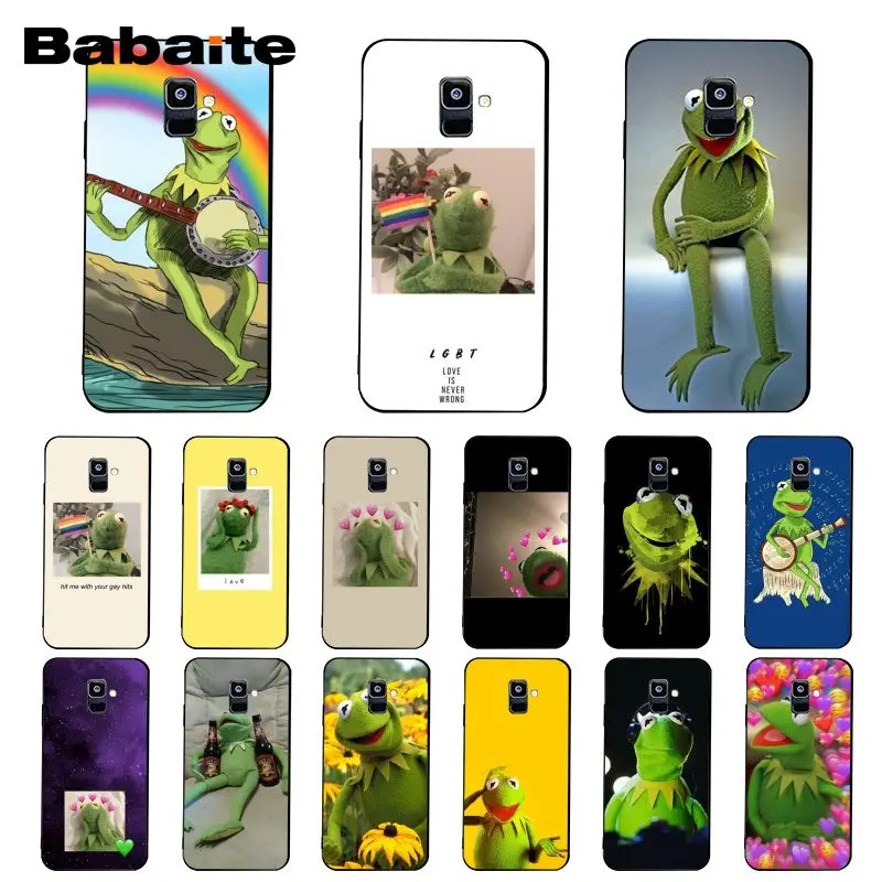 Забавный милый чехол для телефона Babaite Kermit с зеленой лягушкой геев Samsung Galaxy A7 2018 A50