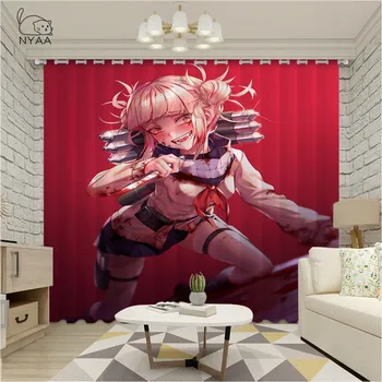 

New Anime Character Curtains For Bedroom Living Room Kitchen Cafe My Hero Academia Home Decor Drapes Ultra-thin Micro Shading