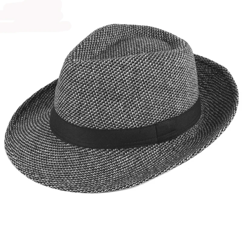 HT2826 фетровая шляпа, Мужская винтажная шляпа с широкими полями, мужская шляпа Трилби Дерби, джазовая шляпа джентльмена, Мужская шерстяная шляпа, весна-осень, ретро фетровая шляпа
