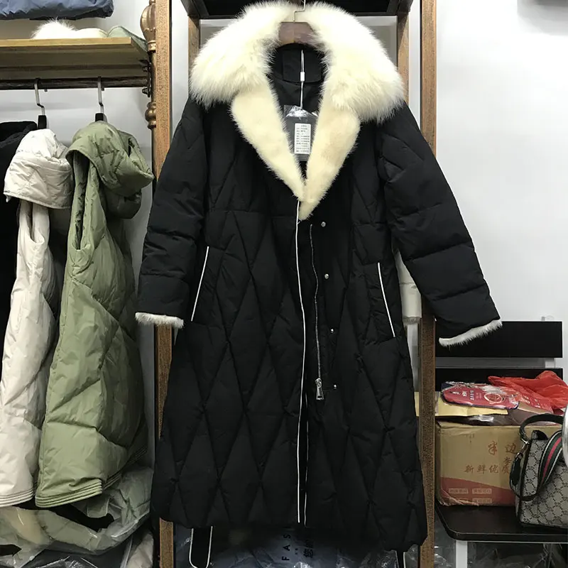 High-end Fox Fur collar Down Coat Women Parkas