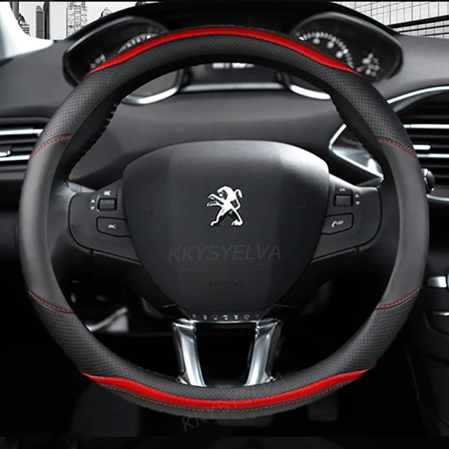 308 Tacticalpeugeot 208/308 Carbon Fiber Leather Steering Wheel Cover -  Iso Certified