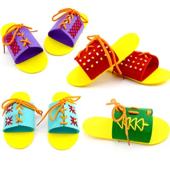 

Clever Children Wooden Lacing Shoes Kids Early Educational Toy Toddler Tie Learning To Tie Shoelacesrn Toy Teaching Aids