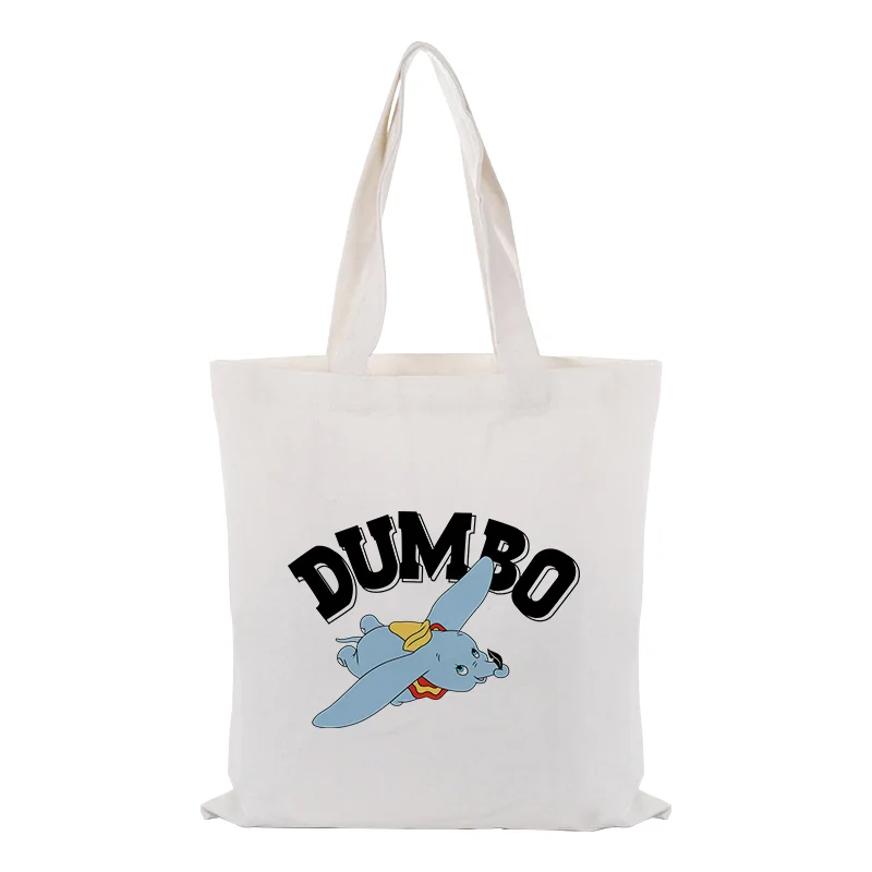 

Dumbo Shopping Bag Daily Use Canvas Tote Bag Custom Print Logo Text DIY Eco Ecologicas Reusable Recycle