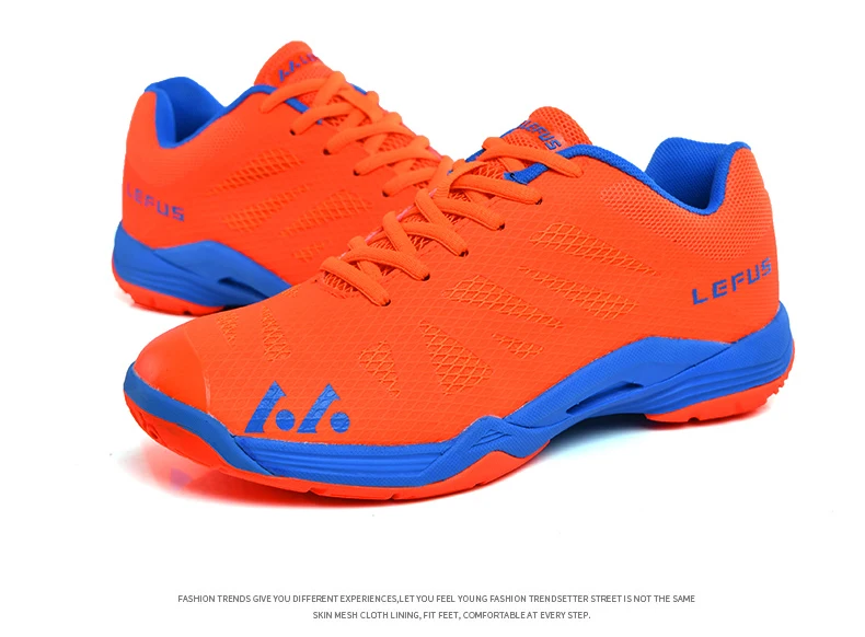 Обувь для волейбола для мужчин и женщин дышащие кроссовки для бадминтона оранжевый синий Волейбольный мяч для тренировок кроссовки мужские легкие теннисные туфли