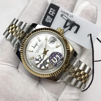

Luxury Brand watch Men automatic sweeping movement Watches date-just Stainless Steel Strap watches free delivery