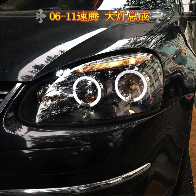 Автомобильный Стайлинг для VW Jetta фары 2006-2010 Jetta Mk5 светодиодный налобный фонарь светодиодный DRL Биксеноновые линзы Высокий Низкий луч парковка