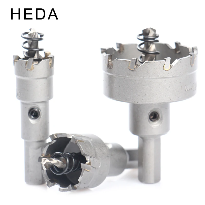 탄소강 스테인레스 스틸 알루미늄 플레이트 금속 14-100mm 카바이드 팁 드릴 비트 용 TCT 소형 합금 구멍 톱 비트