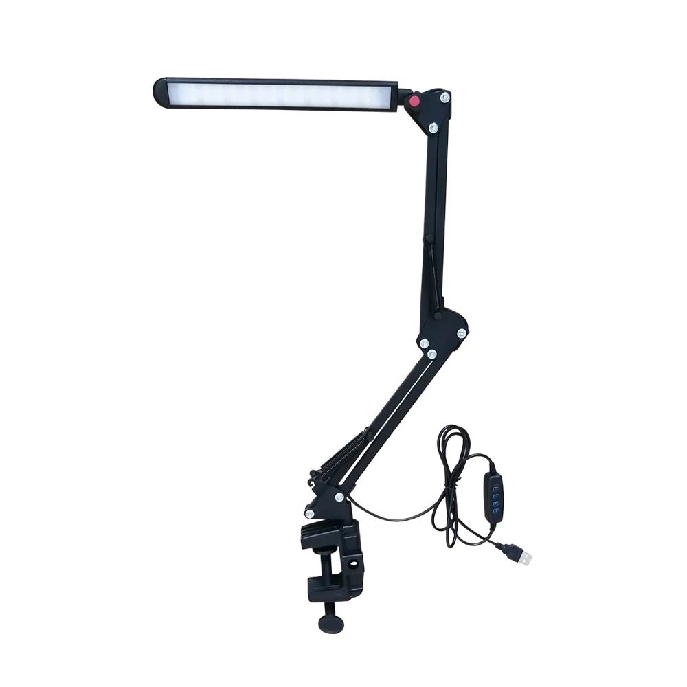  USB Table Lamp 6W Flexible Dimmable LED Desk Lamp Three Color Modes Reading Light with Clip DC5V - 33001470990