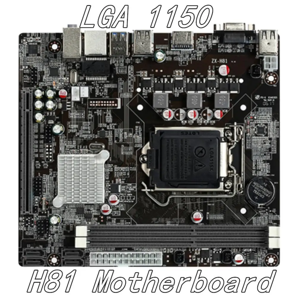 

H81 Motherboard LGA 1150 Computer Mainboard for Inter chip H81 Motherboard LGA1150 USB 3.0 supports Core i7 i5 i3 Xeon