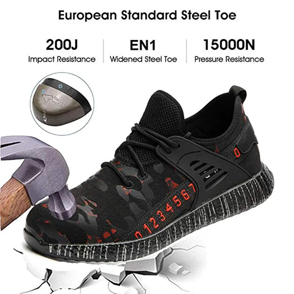 Дешевые мужские сандалии для улицы со стальным носком, дышащая рабочая обувь, прокалывающиеся рабочие кроссовки, защитная обувь, большие размеры#109