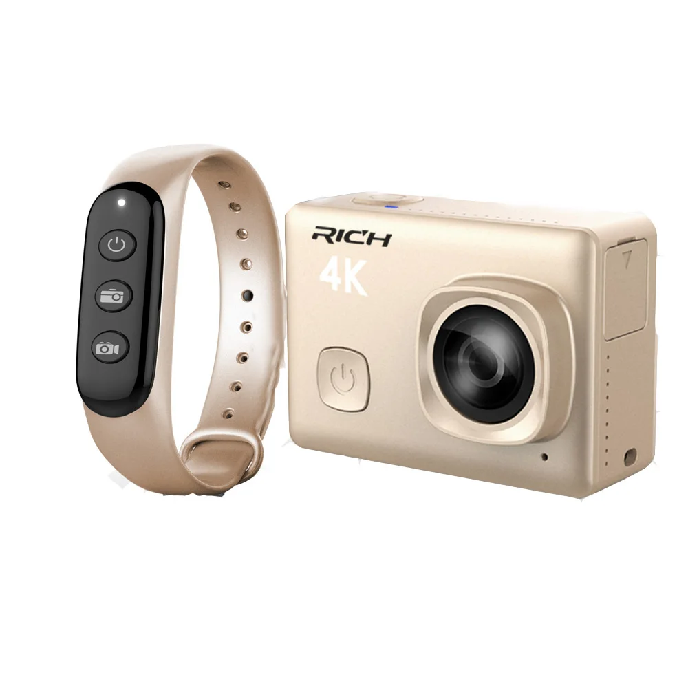 Фиолетовый Ультра HD Экшн-камера NT96660 Wifi 12MP 4 k/30fps 1080 p/60fps пульт дистанционного управления 170D объектив go Водонепроницаемая профессиональная спортивная камера - Цвет: Фиолетовый