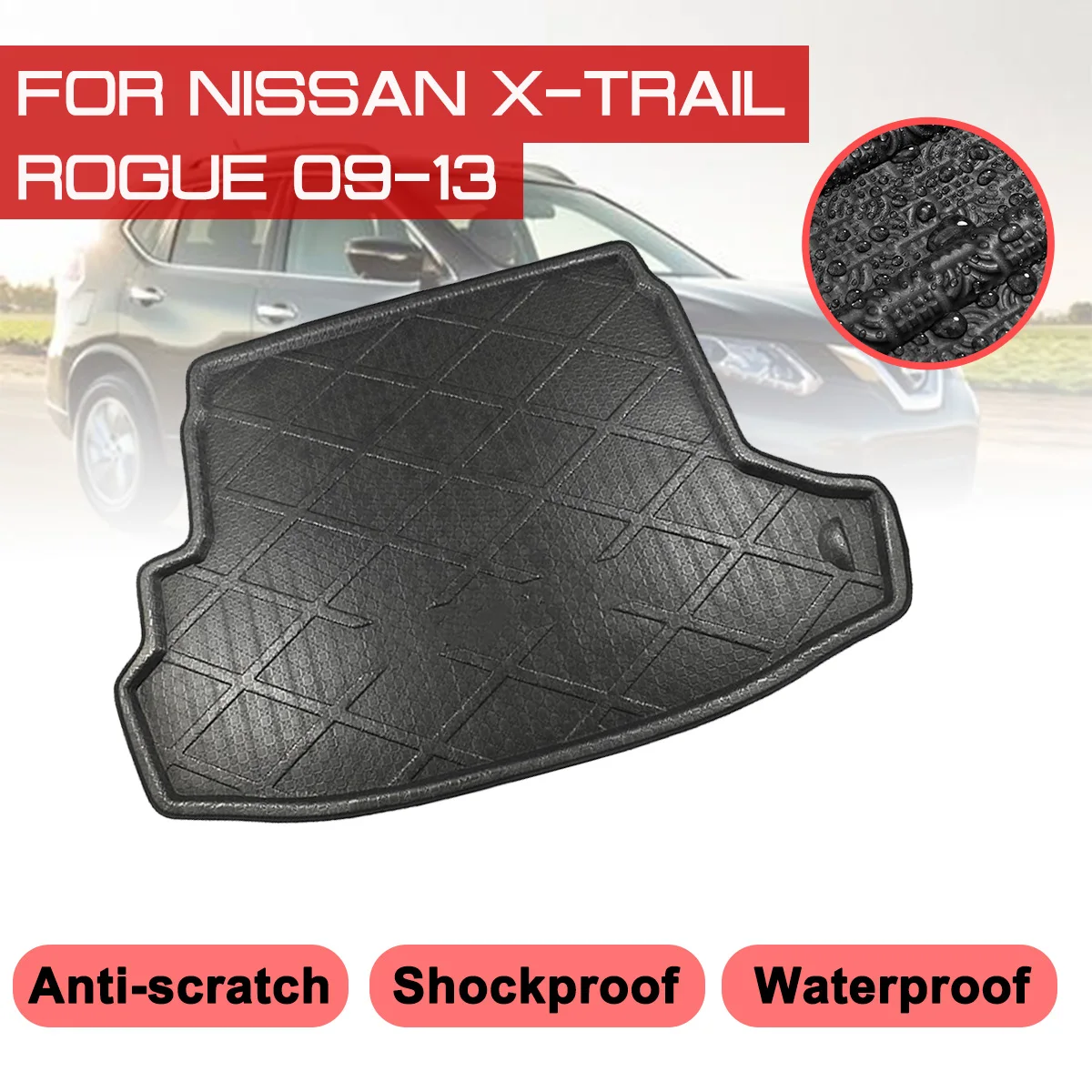 Car Rear Trunk Boot Mat For Nissan Xtrail Rogue 2009 2010 2011 2012