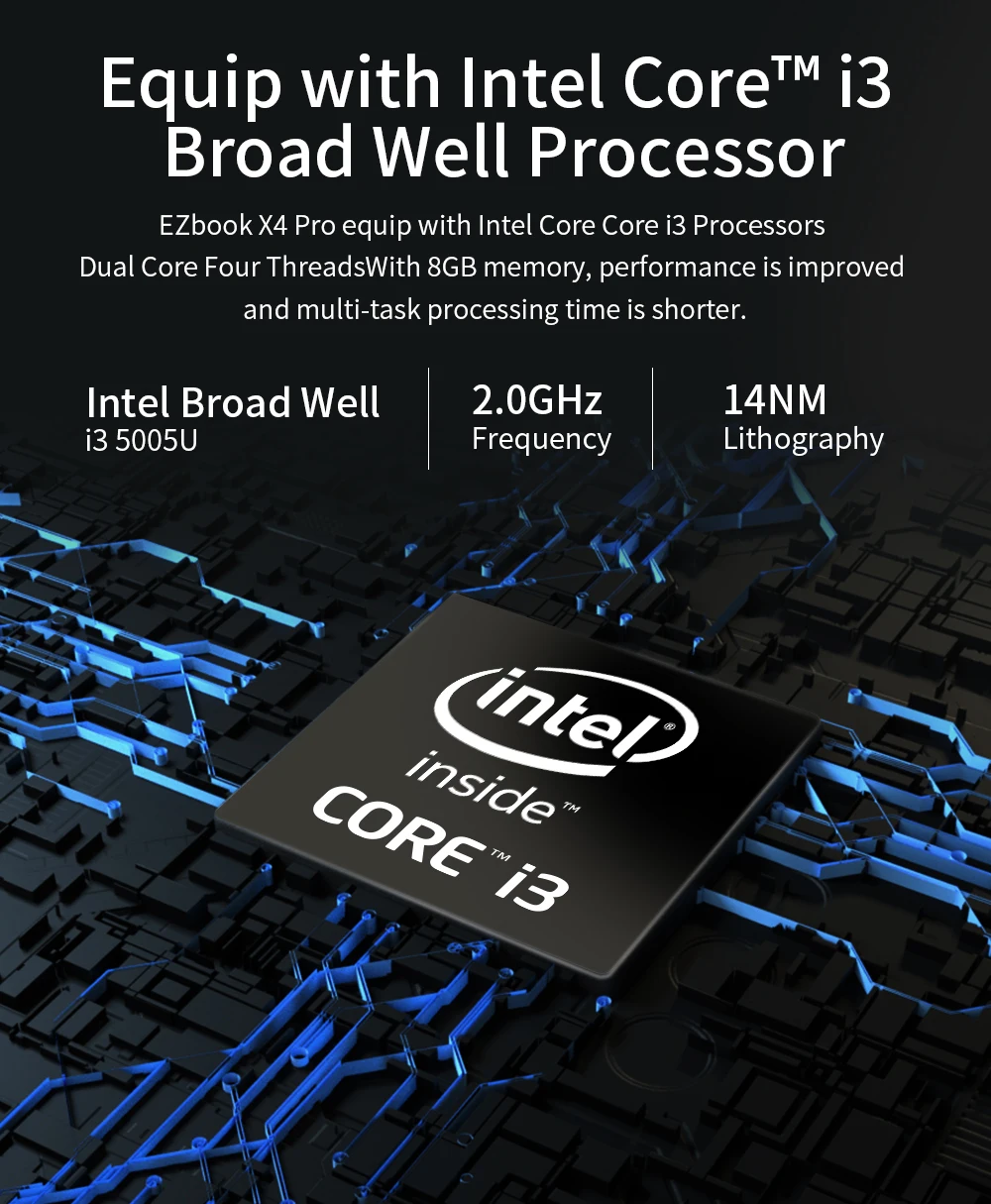 Jumper EZbook X4 Pro ноутбук 14 &quotFHD дисплей Intel Core i3 5005U 8 Гб 256 ГБ SSD двухдиапазонный Wifi Win 10