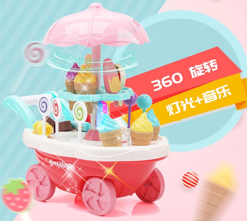 Детская Игровая кухня обучающая игрушка мини конфетная корзина для девочек Мороженое магазин набор универмаг