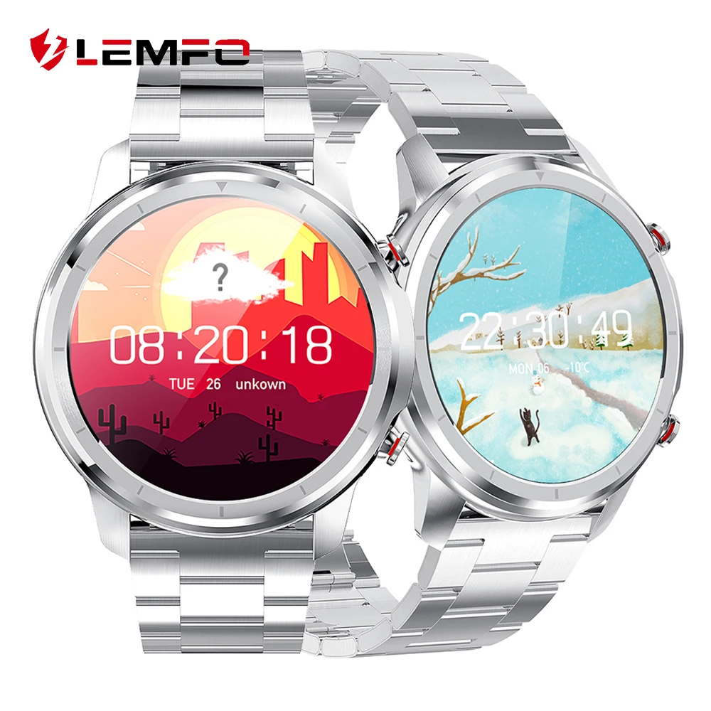 Смарт часы LEMFO LF26 2020 1 3 дюймов 360*360 HD Amoled дисплей DIY погодные лица Bluetooth 5 0 умные для