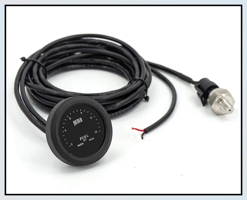 Universelles elektronisches 2-Zoll-/52-mm-Kraftstoffmanometer mit Npt-Sensor Öldruck digital 0-15psi rot LED ultra dünn – Detail 6