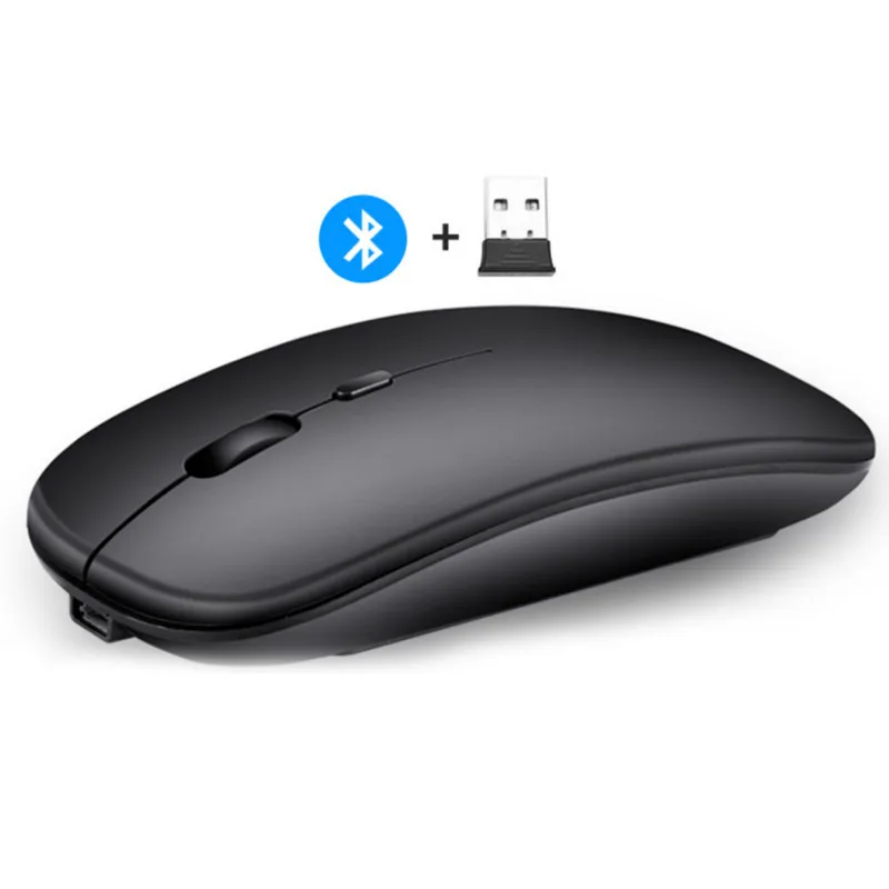 Bluetooth 5 0 беспроводная мышь 2 4G Бесшумная Двухрежимная 1600 DPI перезаряжаемая s для