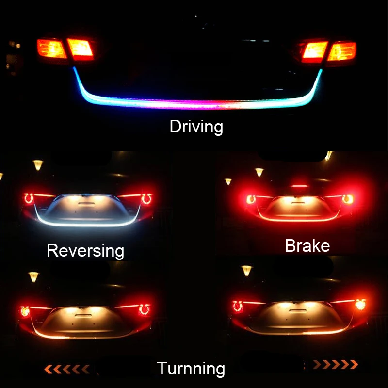 glas Højttaler Ligner Car Rear Trunk Tail Light Dynamic Streamer Reverse Warning Led Strip For Audi  A3 8l 8p A4 B6 B7 B8 A6 C5 C6 4f Rs3 Q3 Q7 Tt - Signal Lamp - AliExpress