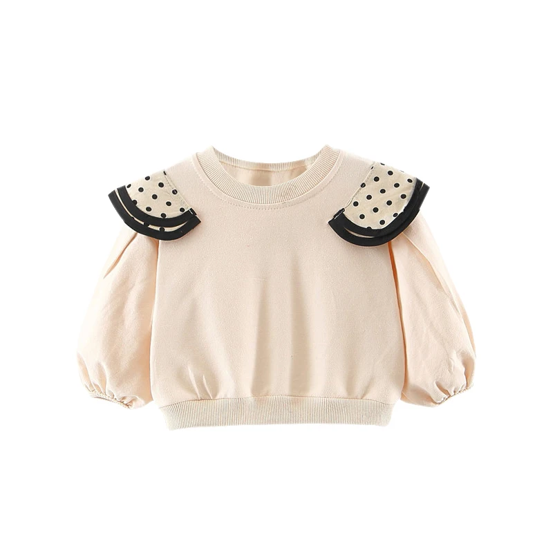

Autumn Baby Girl Clothes 0-3T Long-sleeved Polka Dot Pattern Sweatshirts New Cute Lantern Sleeve Toddler Girls Sweatshirts #15