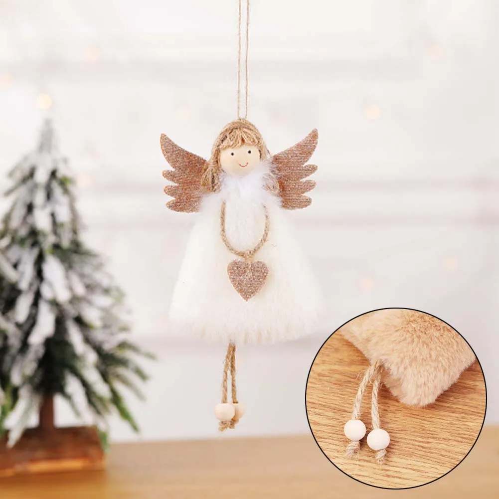 Рождественский подарок Рождественская елка подвесная подвеска Ангел Кукла орнамент домашний стол Декор Украшение Рождественское украшение
