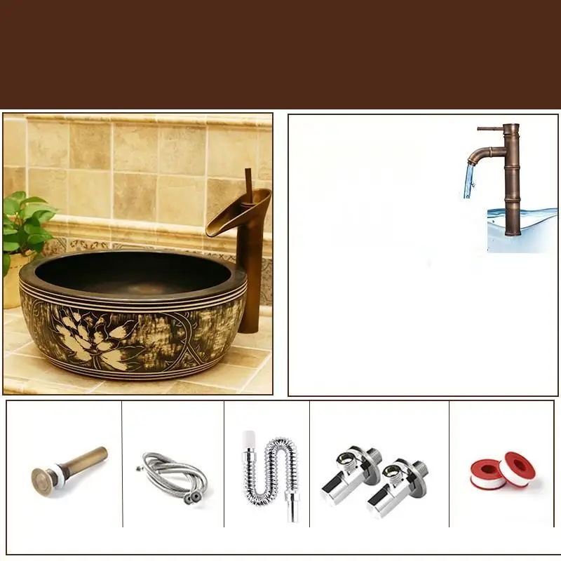 Version T Umywalka Nablatowa чаша Пиа Para сосуд васка Lavandino Bacia De Lavagem Ванная Комната Раковина Lavabo Куба Banheiro умывальник - Цвет: Version T