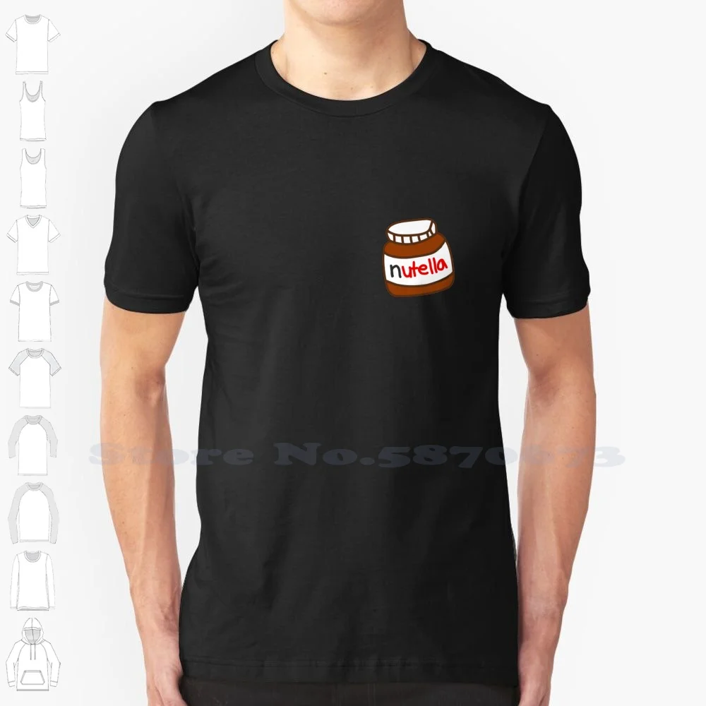 Симпатичная футболка Tumblr Nutella с рисунком под заказ забавная женская изображением