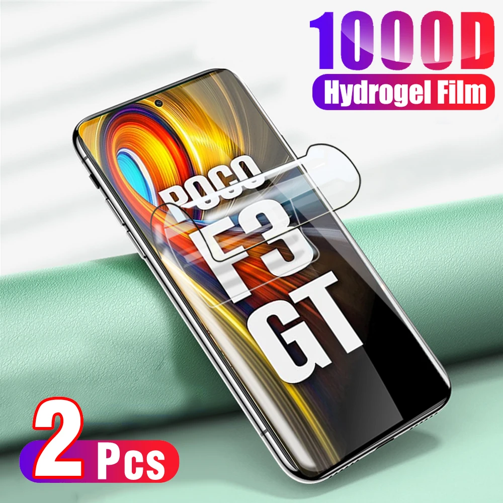 2 шт. HD Гидрогелевая пленка для Poco F3 GT 6 67 "Защитная экрана Xiaomi F3GT F 3 Pocco 5G защитная