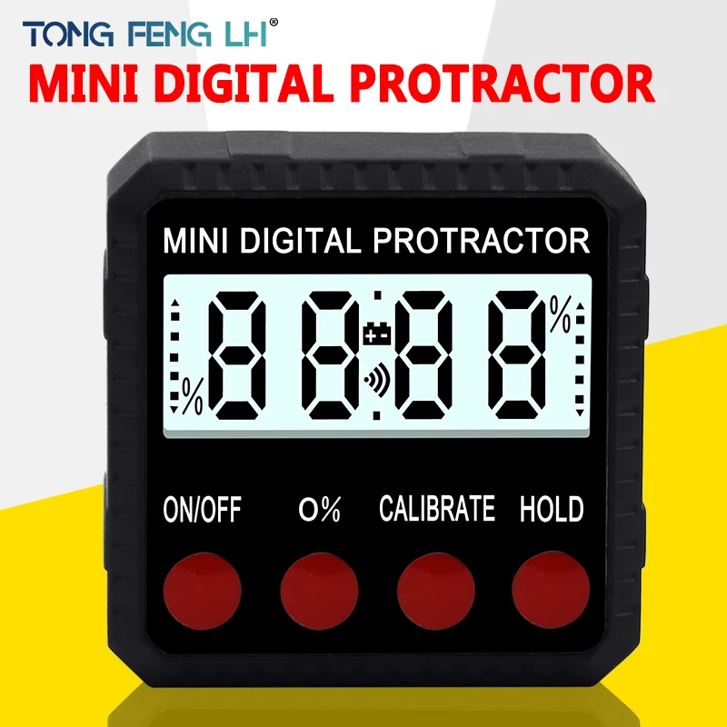 Zinc alloy mini digital inclinometer horizontal level angle ruler box protractor | Инструменты